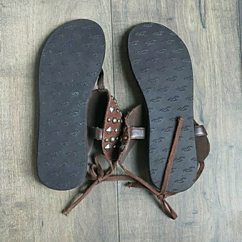 VTG HOLLISTER BOHO BEADE SUEDE SANDALS 7. - Picture 6 of 6